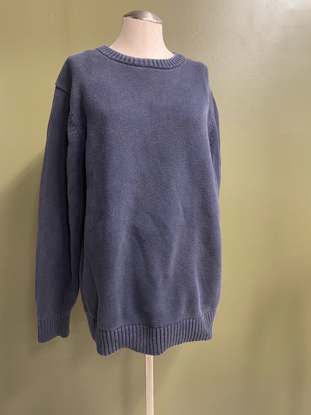 L.L. Bean Men's Crewneck Sweater in Slate Blue